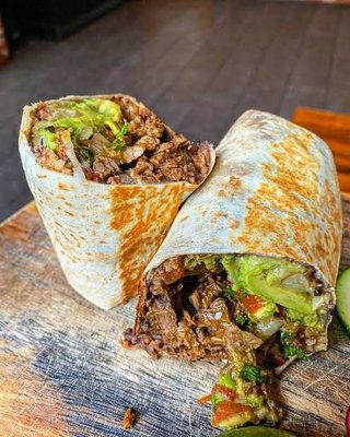 Hand-rolled burrito